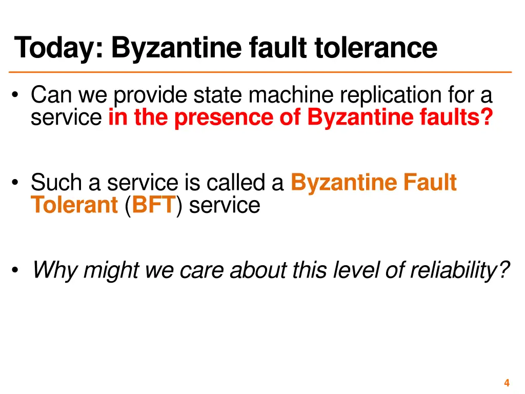 today byzantine fault tolerance