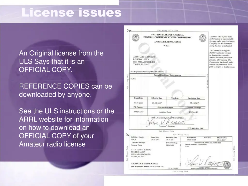 license issues 1