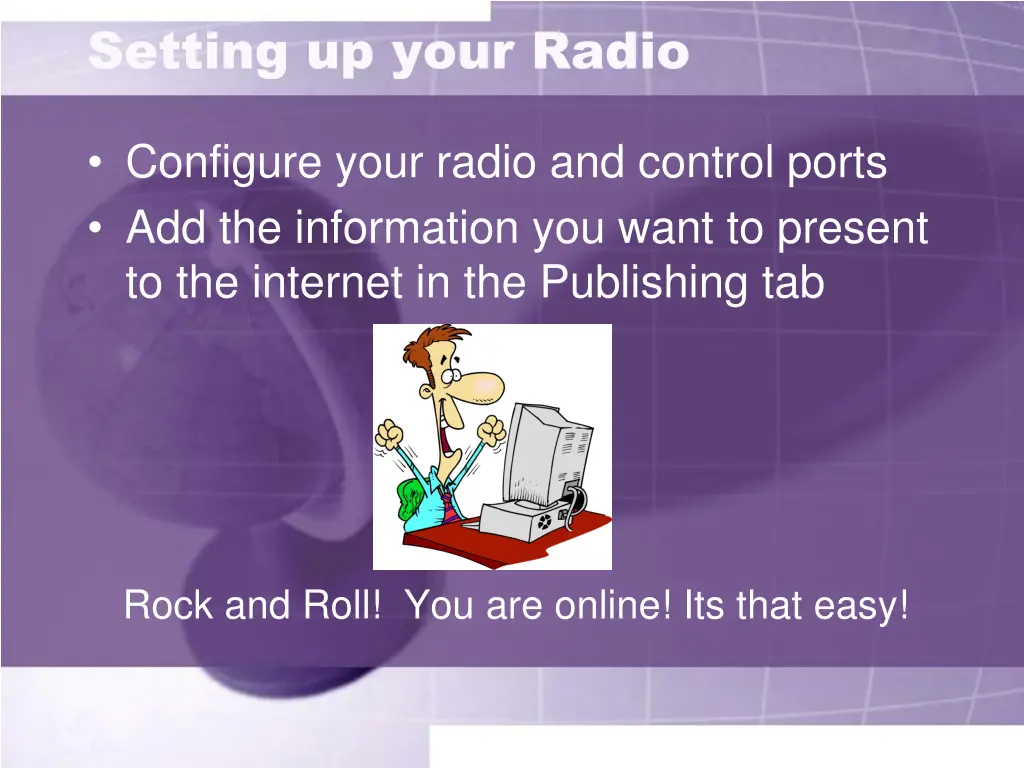 setting up your radio 1