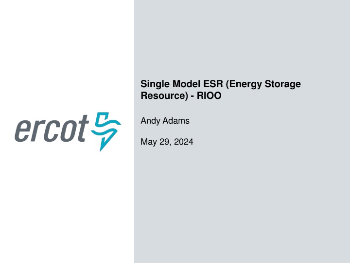 single model esr energy storage resource rioo