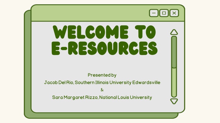 welcome to e resources