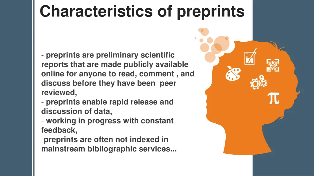 characteristics of preprints