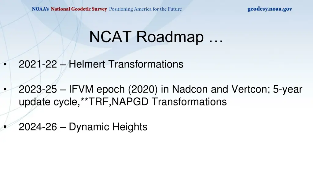 ncat roadmap 1