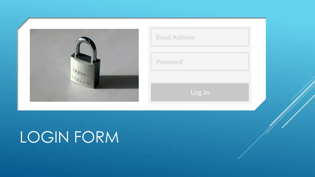 login form