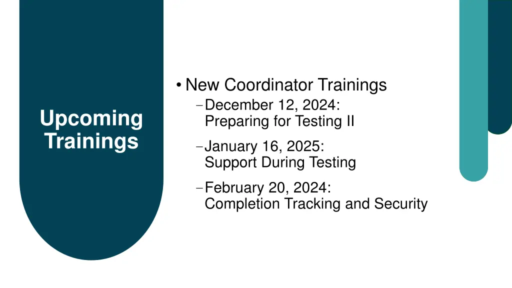 new coordinator trainings december 12 2024