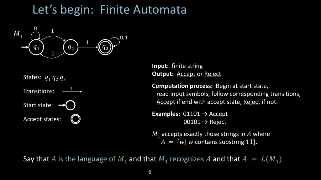let s begin finite automata