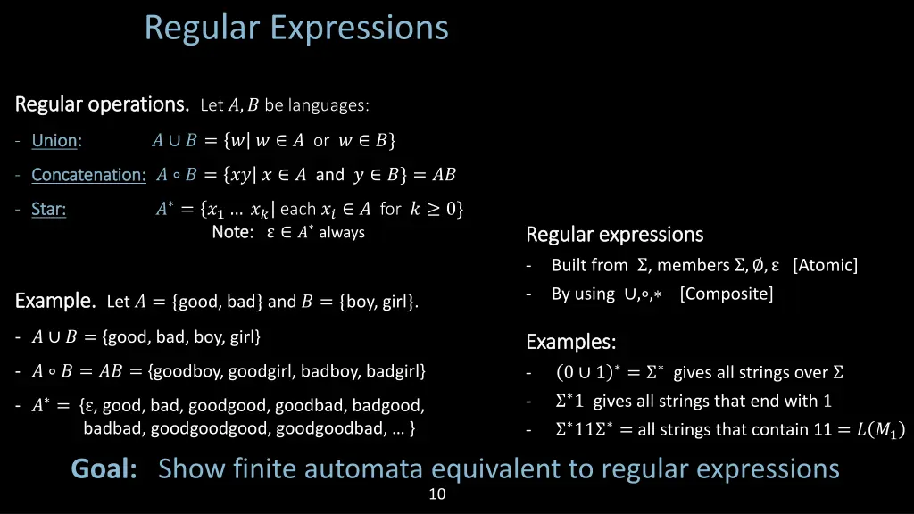 regular expressions