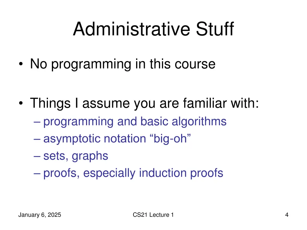 administrative stuff 1