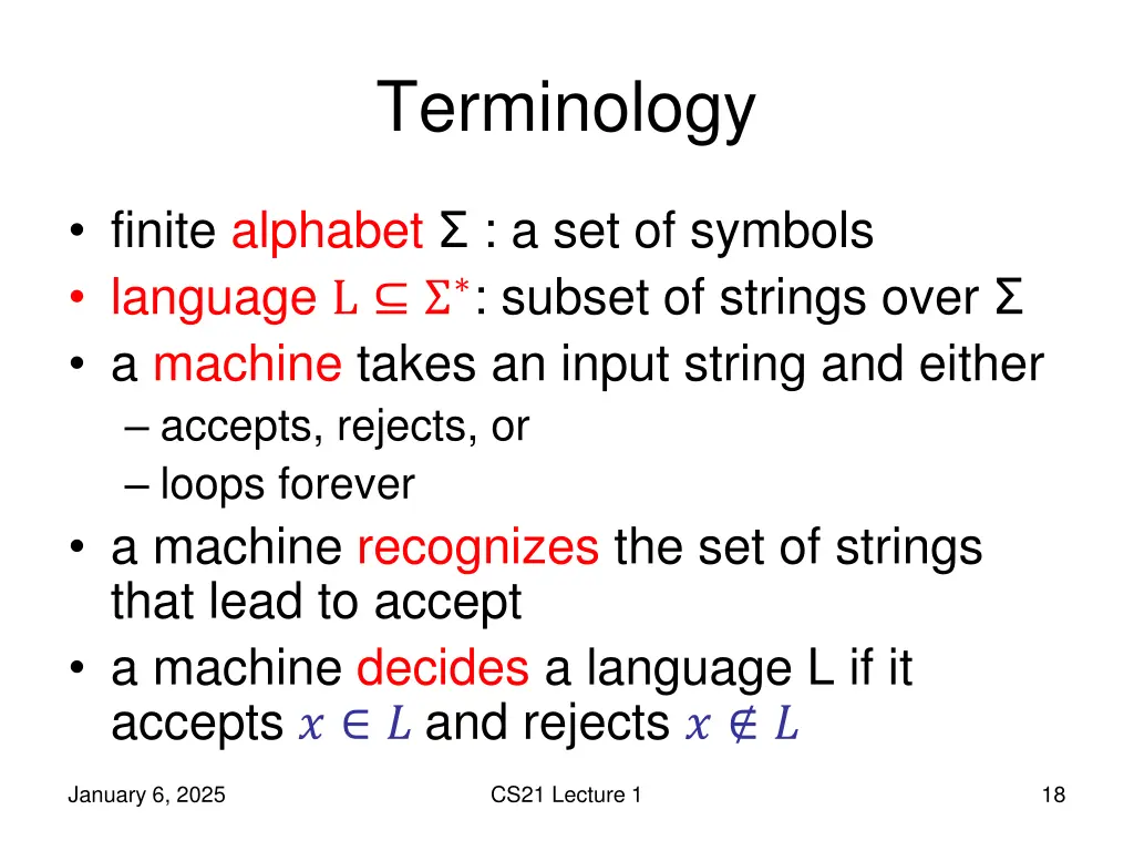 terminology