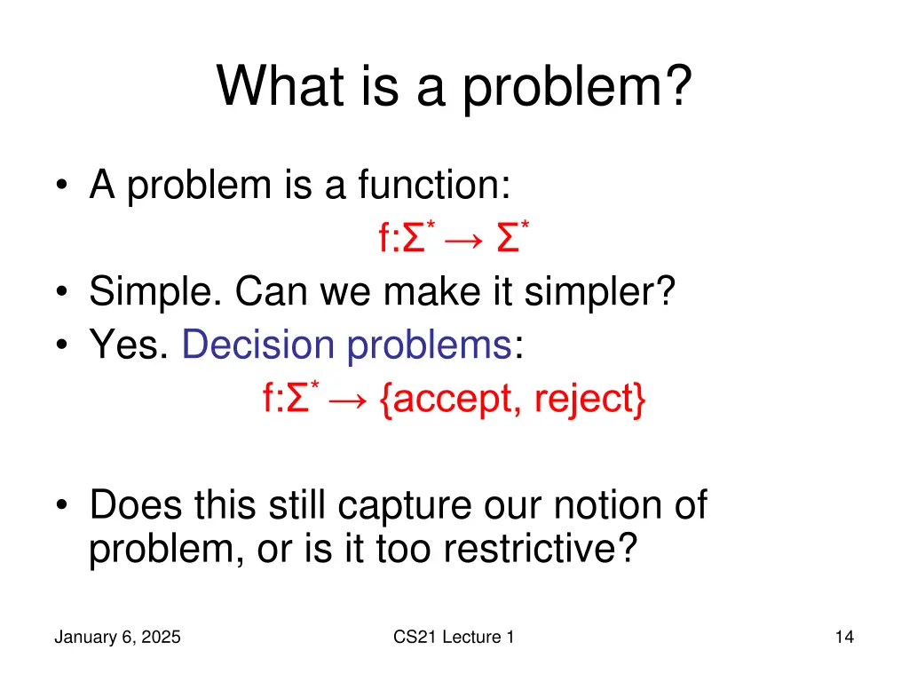 what is a problem 1