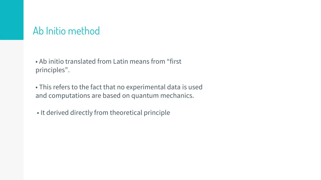 ab initio method