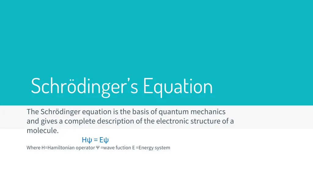 schr dinger s equation