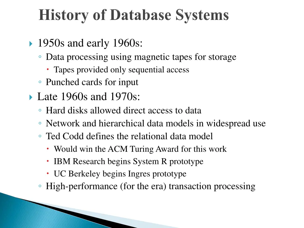 1950s and early 1960s data processing using