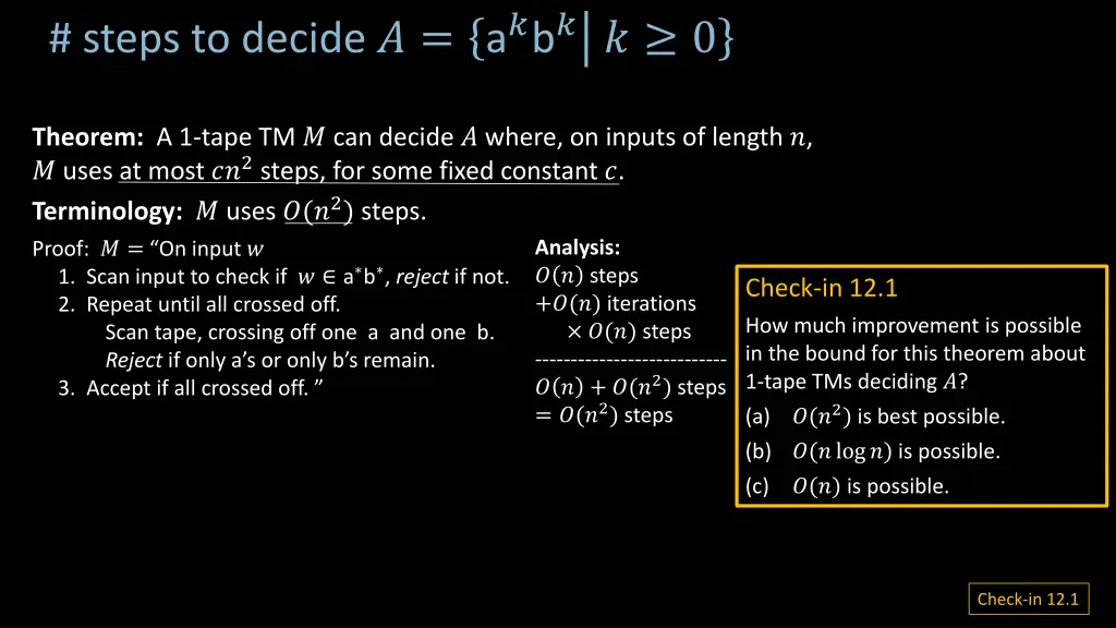 steps to decide a b 0