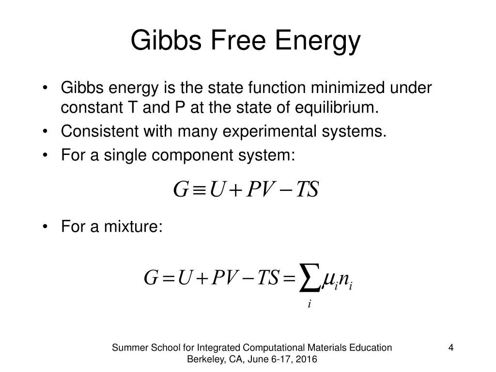 gibbs free energy