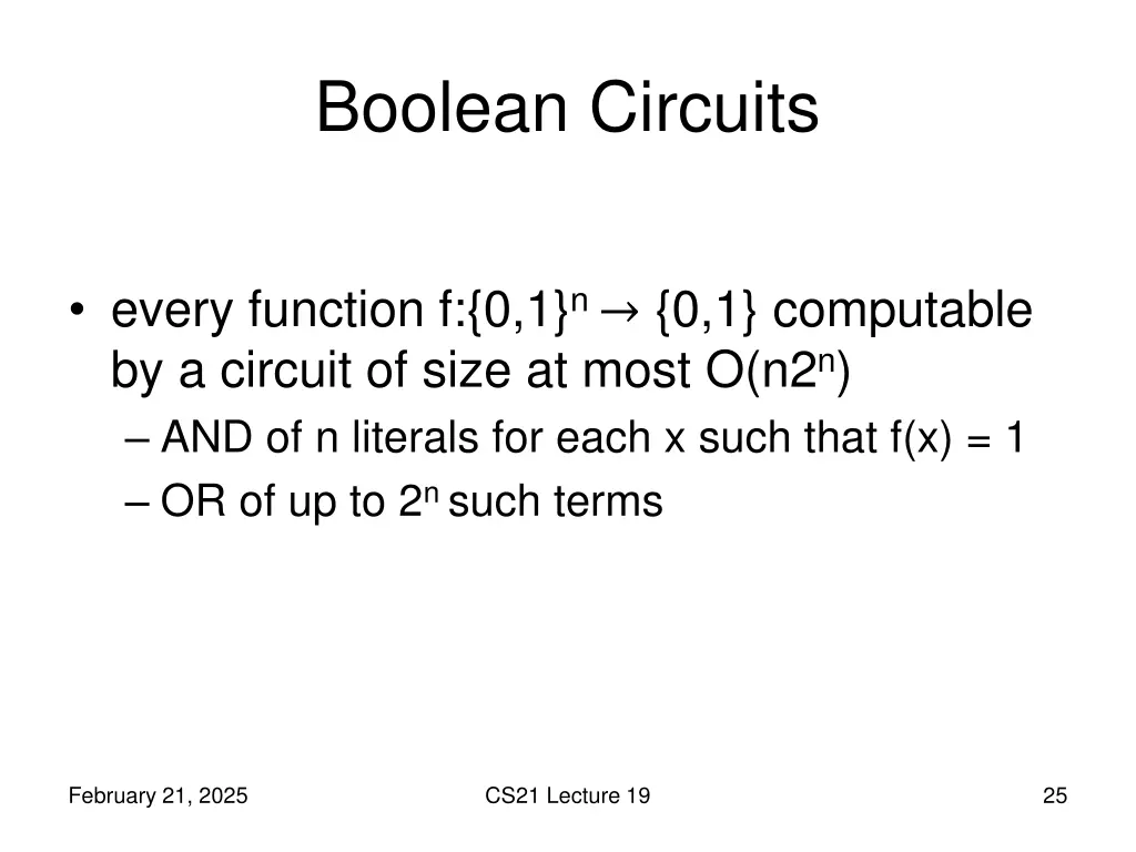 boolean circuits 1