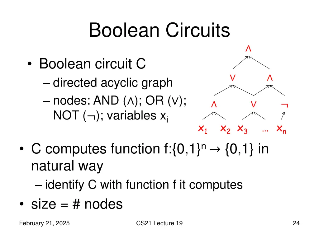 boolean circuits