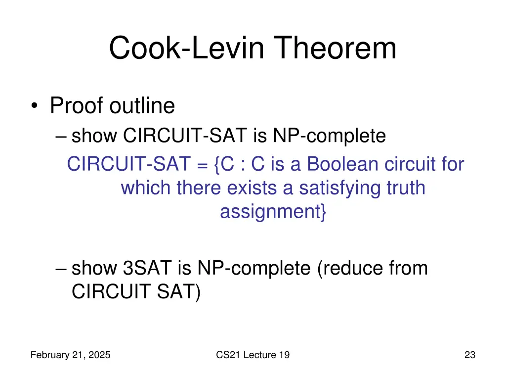 cook levin theorem 1