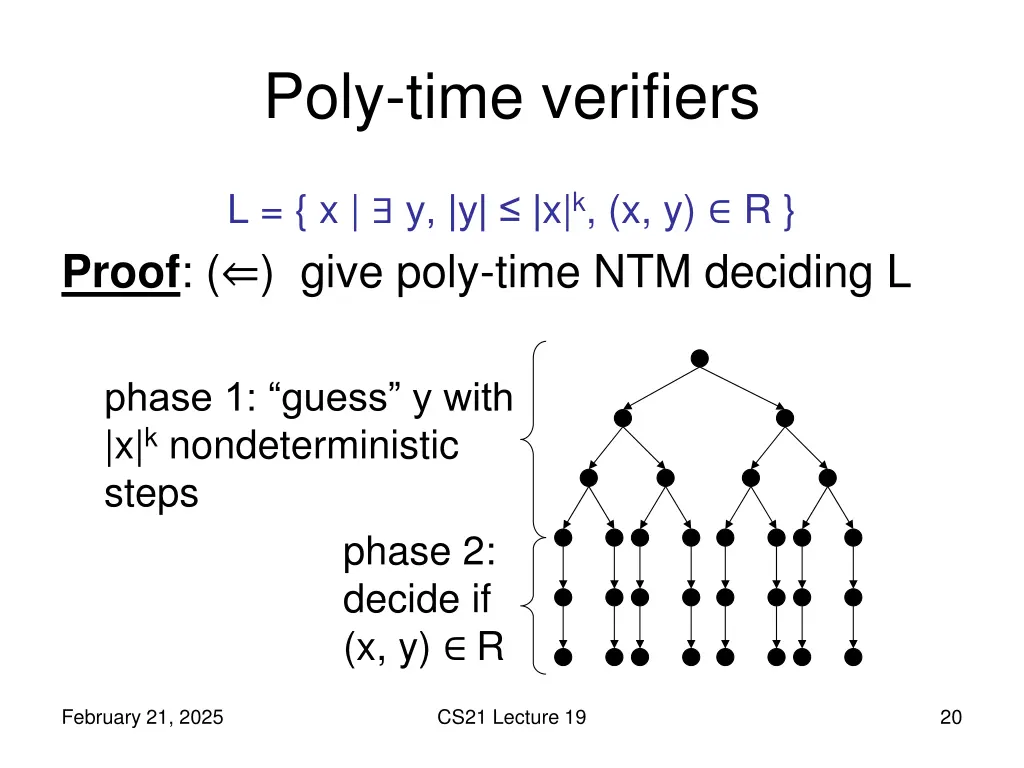 poly time verifiers 2