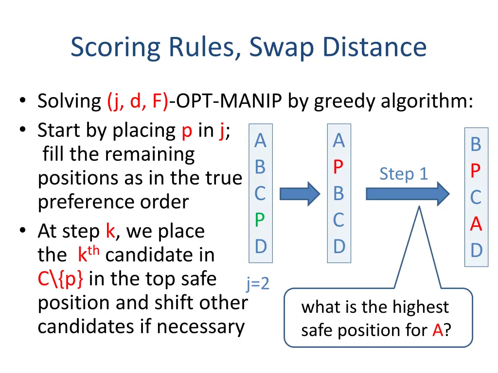 scoring rules swap distance