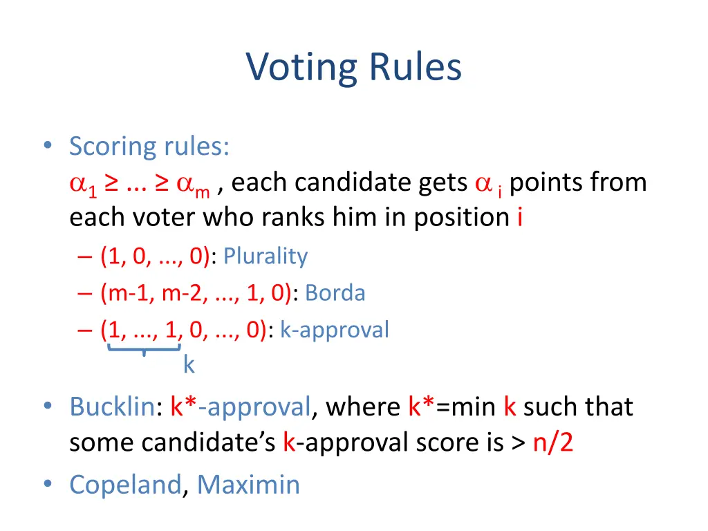 voting rules