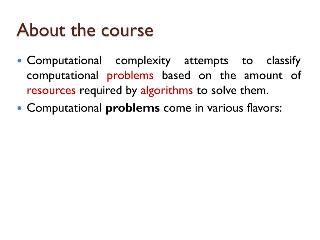 about the course 1