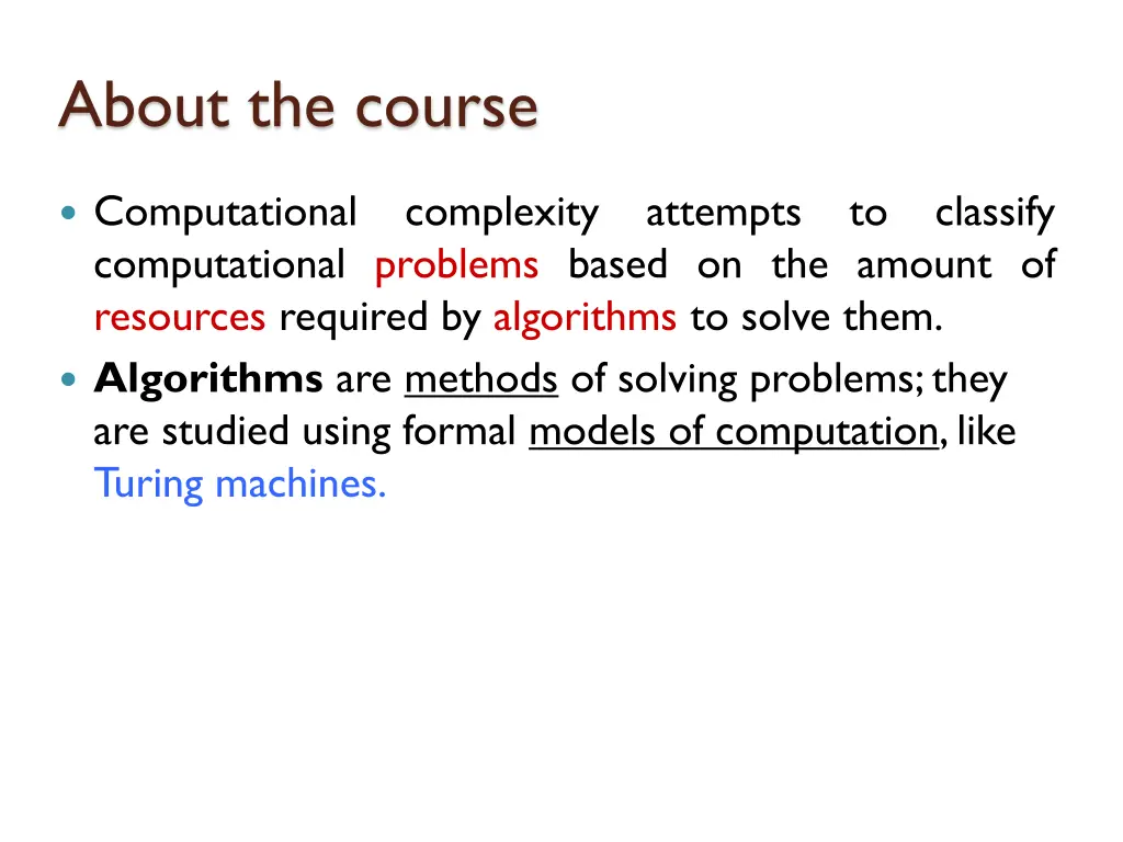 about the course 6