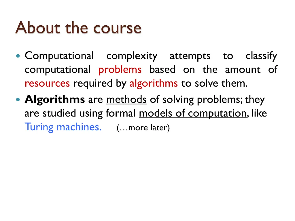 about the course 9