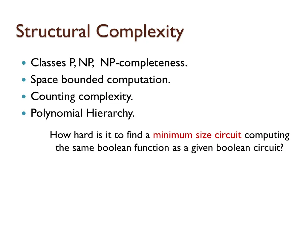 structural complexity 7