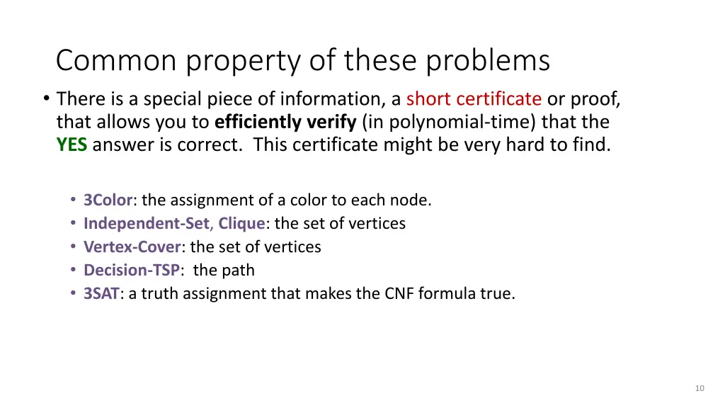common property of these problems there