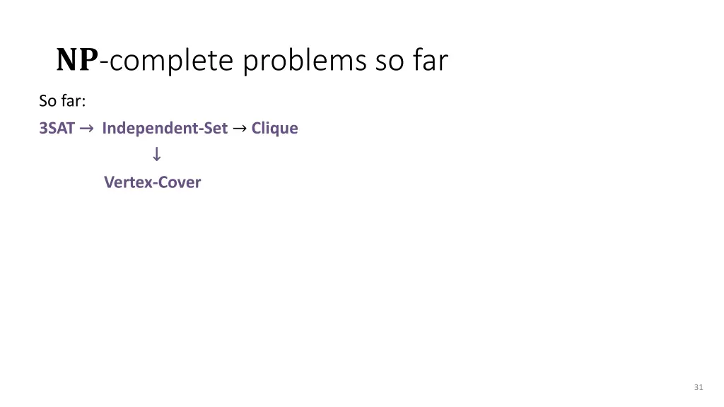complete problems so far