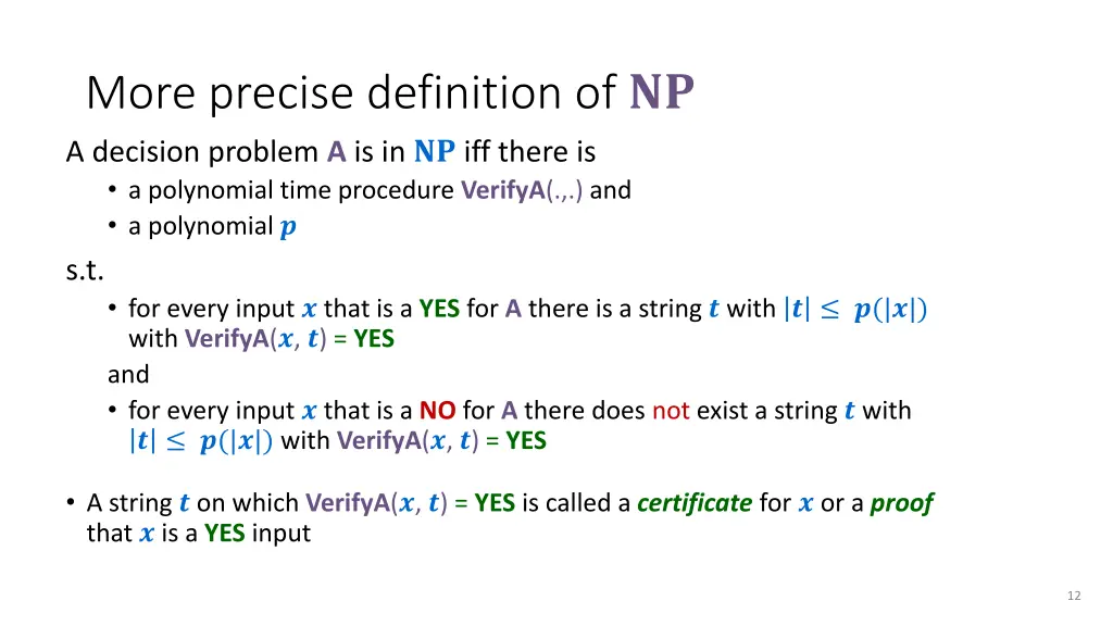 more precise definition of a decision problem