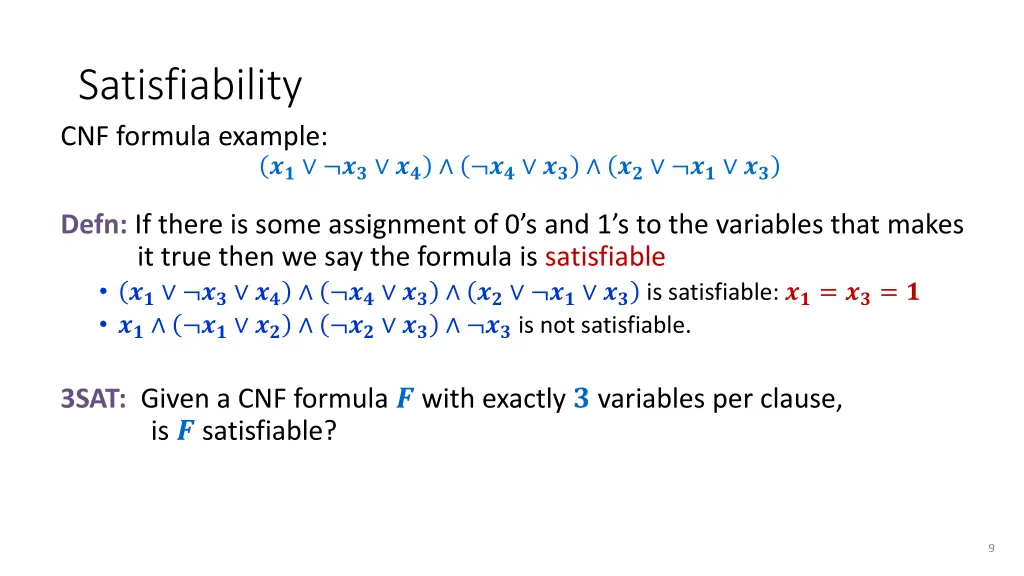 satisfiability cnf formula example
