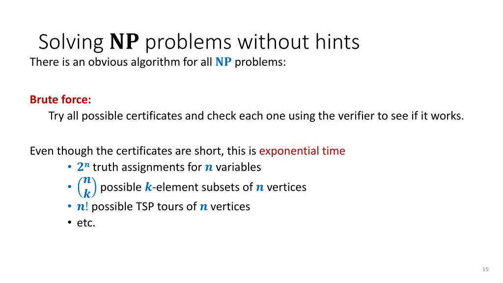 solving problems without hints there