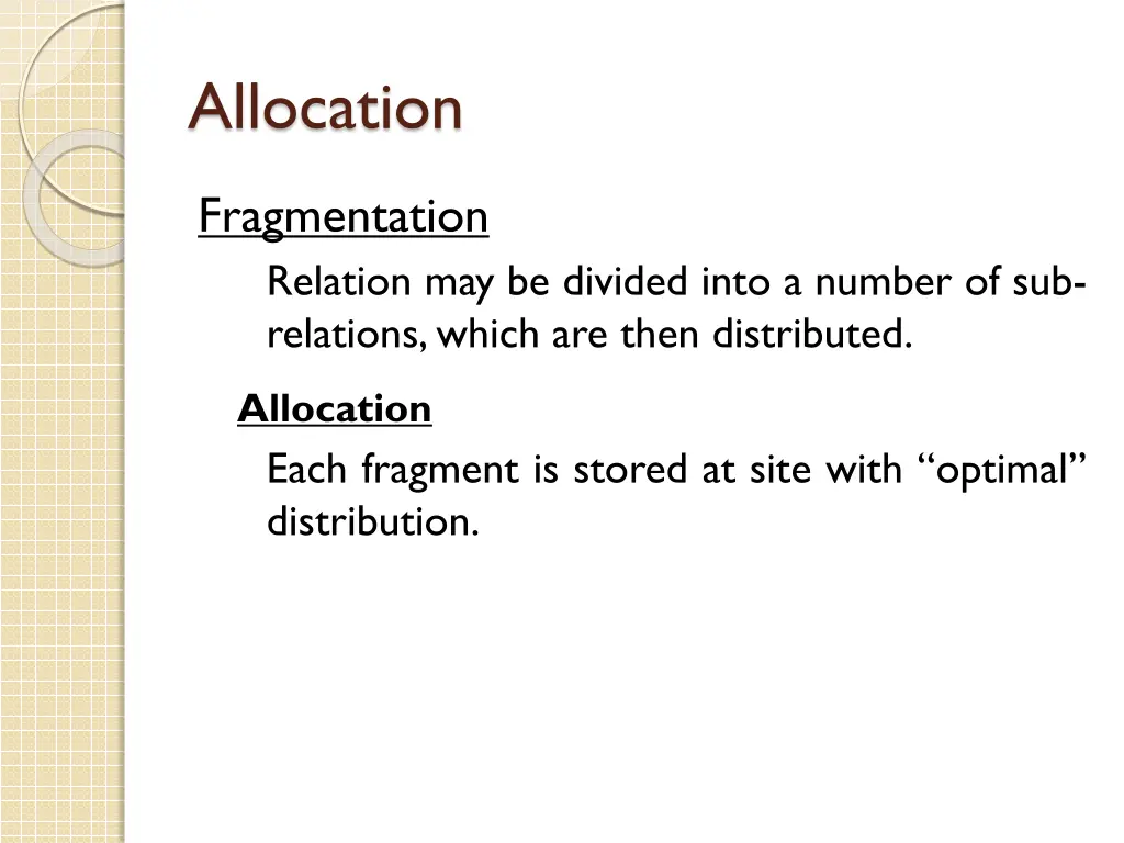 allocation