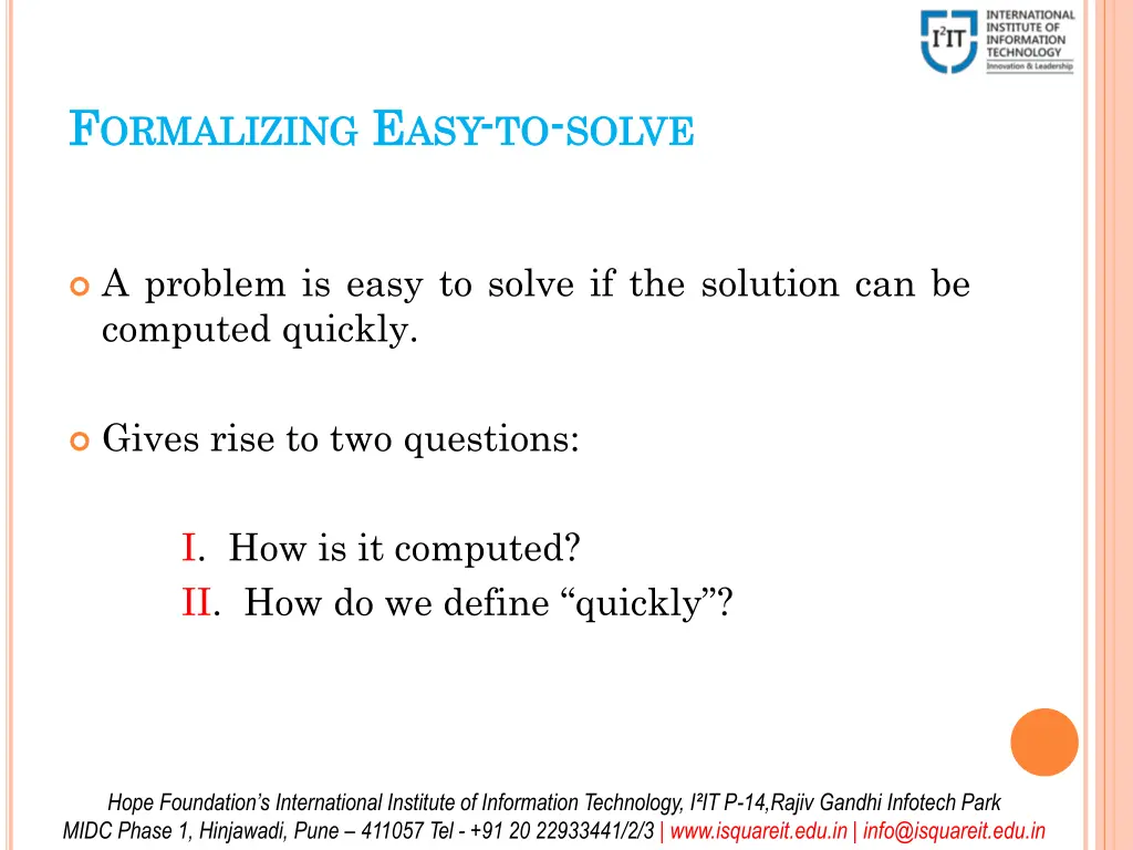 f f ormalizing
