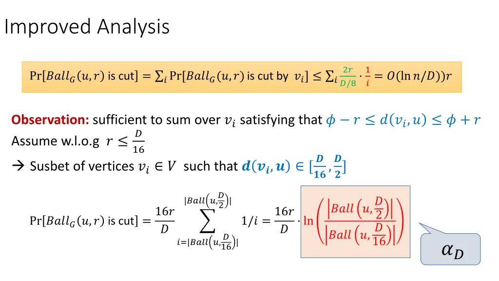 improved analysis
