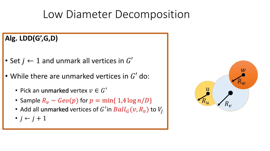 low diameter decomposition