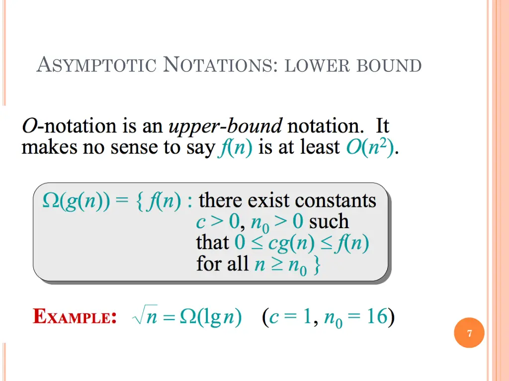 a symptotic n otations lower bound