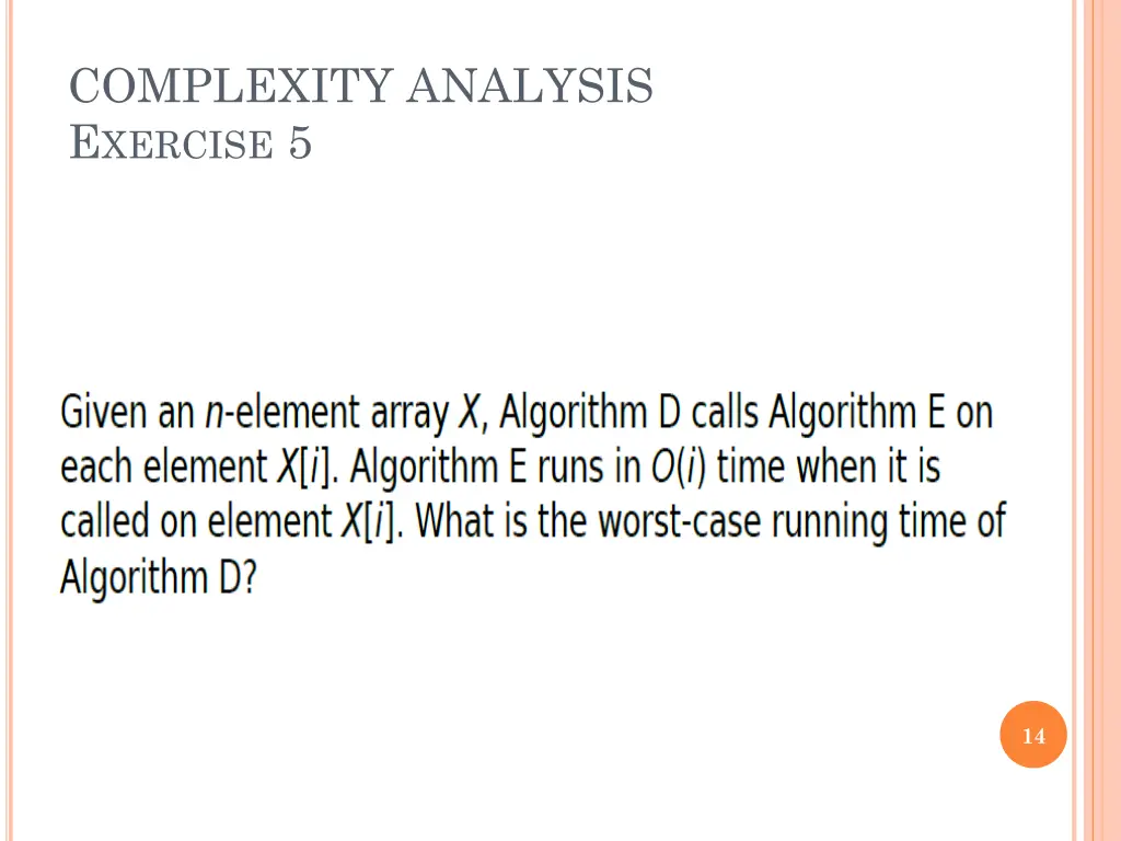 complexity analysis e xercise 5