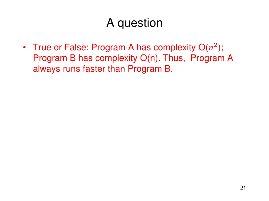 a question