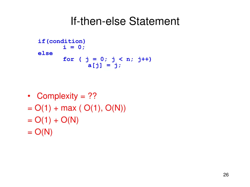 if then else statement