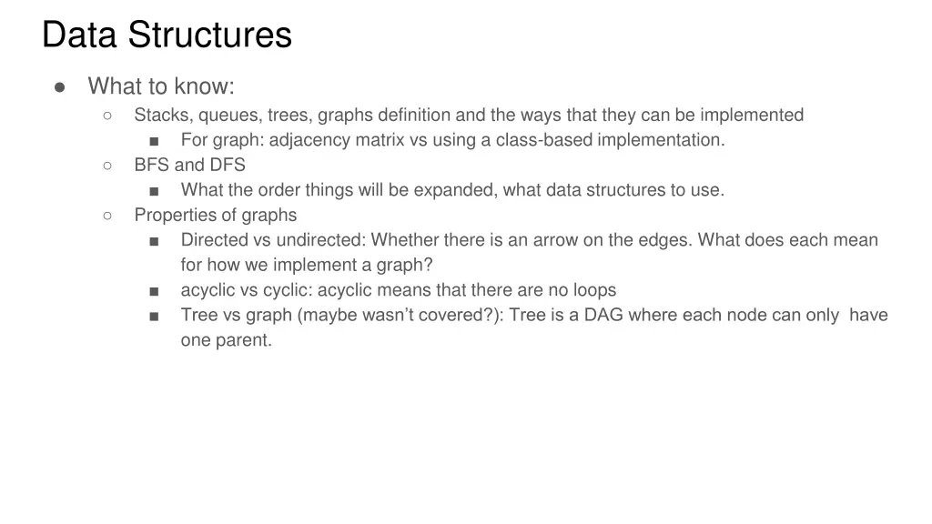 data structures