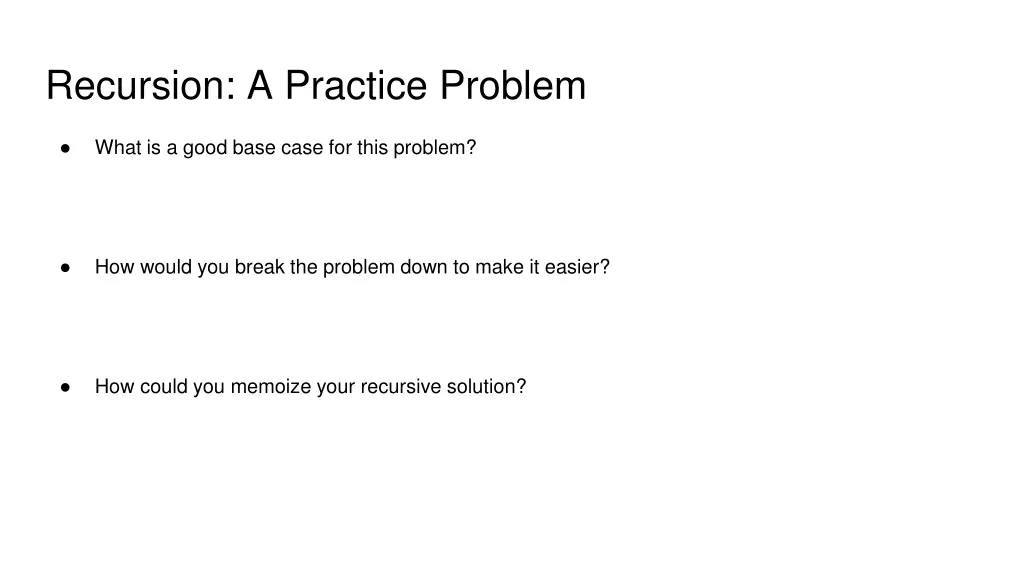 recursion a practice problem 1