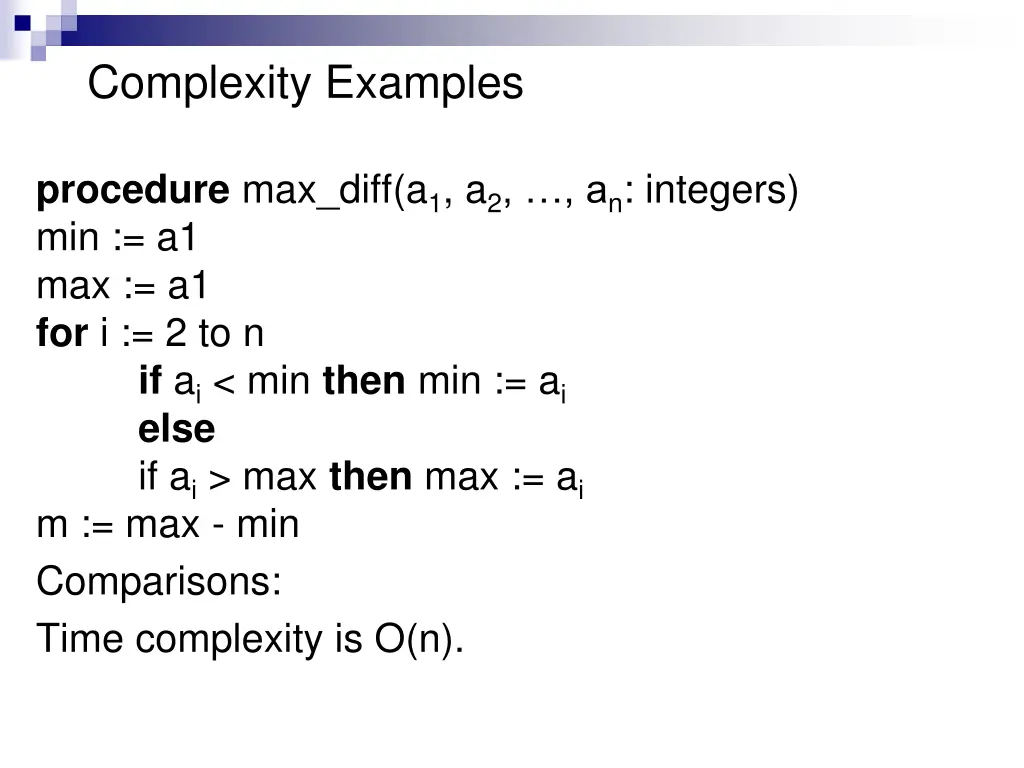complexity examples 1