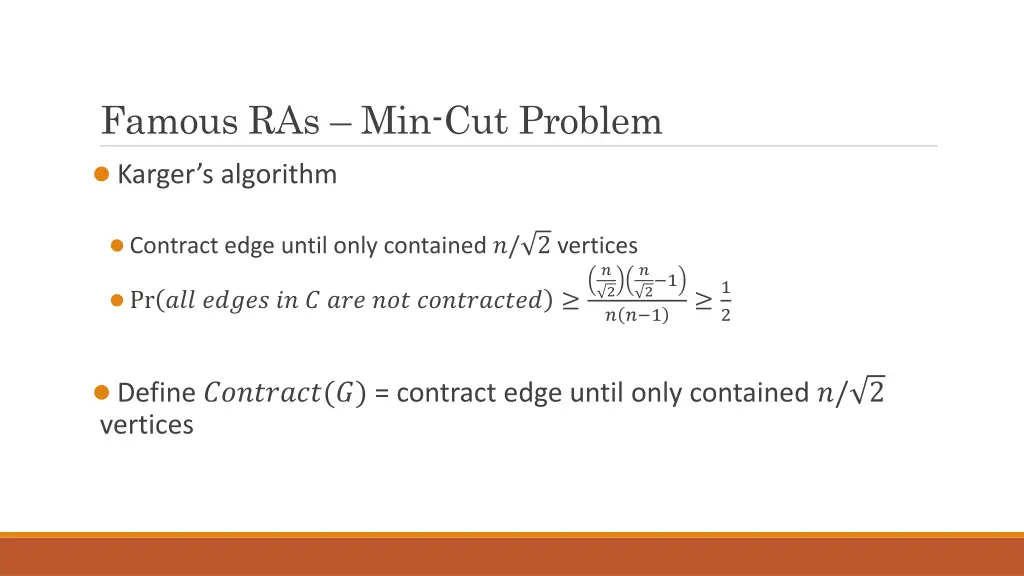 famous ras min cut problem 6
