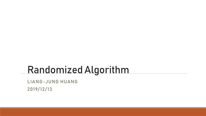 randomized algorithm