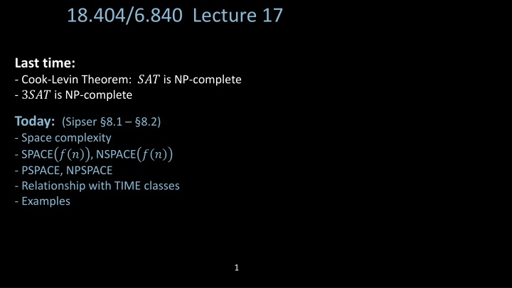 18 404 6 840 lecture 17