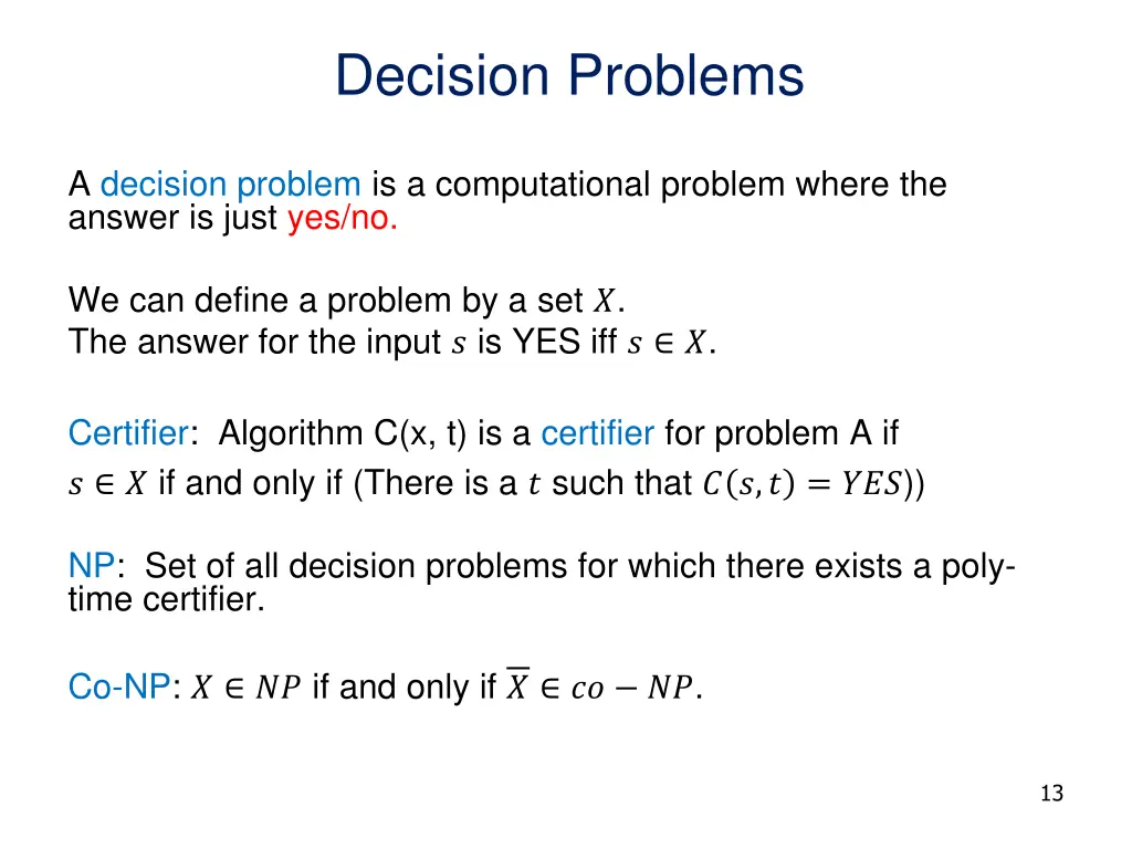 decision problems 1