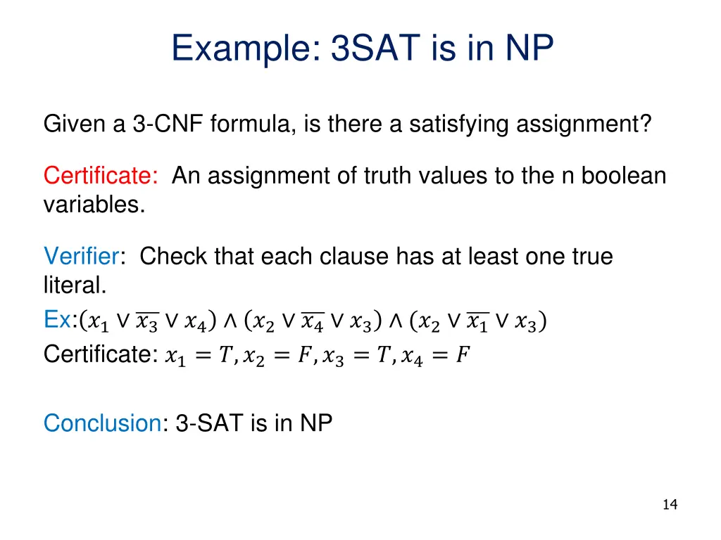 example 3sat is in np